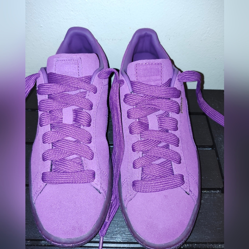 PUMA Women's Violet Suede Sneakers - Picture 2 of 7
